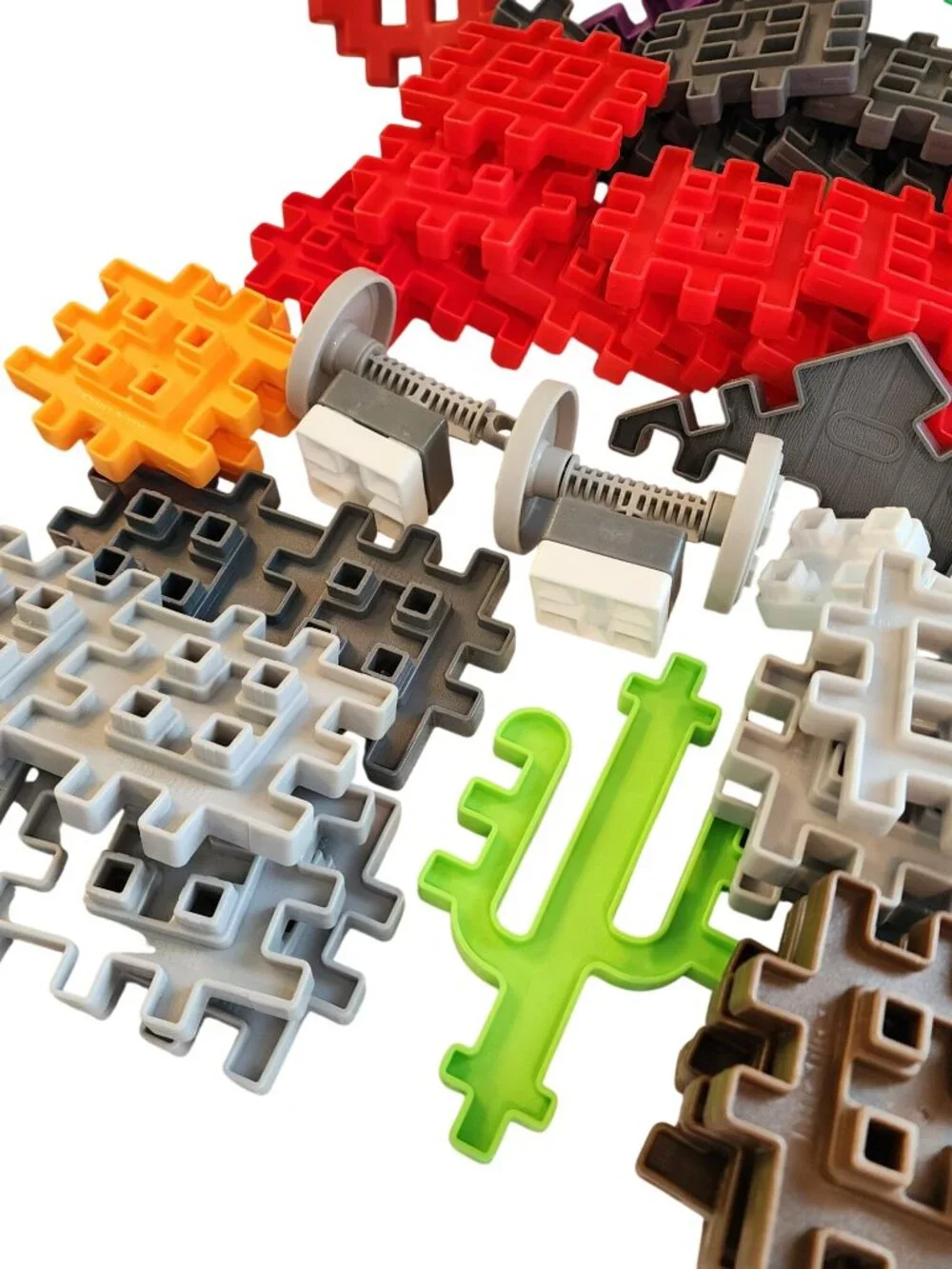Retired Little Tikes Waffle Blocks Steam Train 81 Pieces NOT COMPLETE